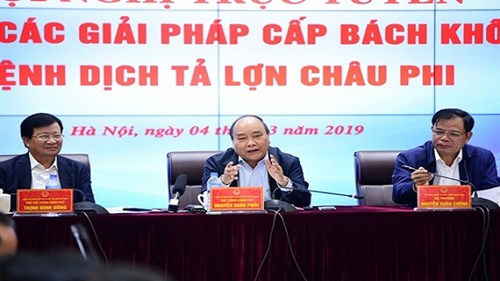 Thủ tướng chỉ đạo trực tuyến phòng chống dịch tả lợn Châu Phi