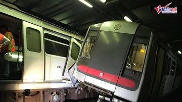 Hai tàu điện ngầm đâm nhau tại Hong Kong