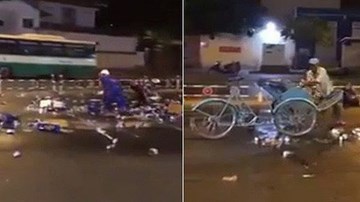 Hàng chục người xúm vào 'hôi bia' giữa trung tâm Sài Gòn