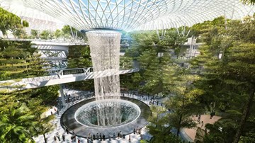 Sân bay 10 tầng có cả thác nước và rừng cây mới toanh ở Singapore