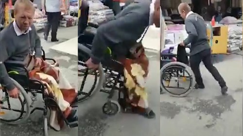 Gã ăn mày ngồi xe lăn xin tiền bị lật tẩy khiến cộng đồng mạng phẫn nộ