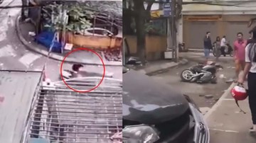 Camera và hiện trường vụ nữ tài xế lùi Camry cán chết người đi xe máy