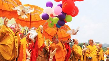 Vesak 2019: Phóng sinh bồ câu, thả bóng bay nguyện cầu hòa bình thế giới