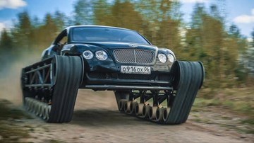 Siêu xe Bentley gắn bánh xích thành xe tăng