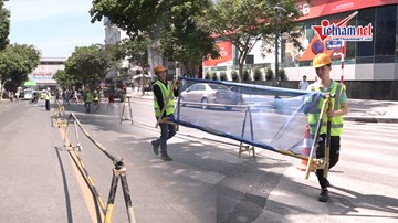 Hà Nội: Rào chắn đường Trần Hưng Đạo phục vụ thi công ga ngầm