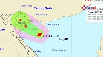 Bão số 2 gây mưa diện rộng, tâm bão Quảng Ninh-Ninh Bình