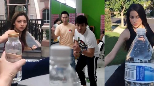 Trấn Thành, Phạm Hương hưởng ứng trào lưu xoay người đá nắp chai