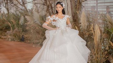 Hoàng Thùy hóa cô dâu đẹp ngỡ ngàng