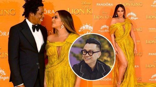 Beyonce diện váy xẻ táo bạo của Công Trí ra mắt 'Vua sư tử'