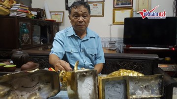 Nhét sắt, nhồi xi măng vào tượng Phật dát vàng bán theo cân