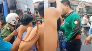 Tài xế xe buýt dùng hung khí đâm thanh niên chạy Grab chảy máu