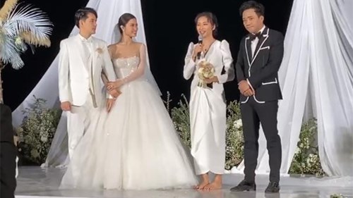 Ngô Thanh Vân bị ép nhận hoa cưới của Đông Nhi và Ông Cao Thắng