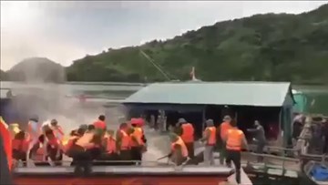 Đoàn cưỡng chế ở Vân Đồn bị ném bom xăng, 3 người bỏng