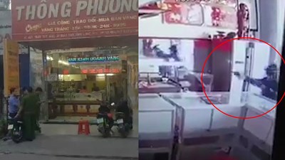 Camera ghi lại hình ảnh 2 kẻ nổ súng cướp tiệm vàng ở Hóc Môn