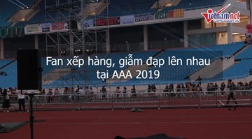 Fan Việt lao như tên bắn vào Mỹ Đình, giẫm đạp lên nhau tại AAA 2019