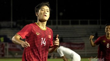 Xem siêu phẩm của Hoàng Đức 'xé lưới' U22 Indonesia