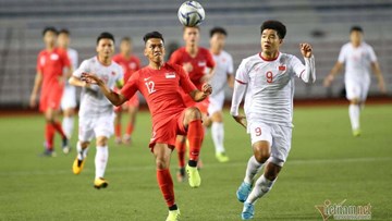 Hà Đức Chinh hóa người hùng, U22 Việt Nam hạ U22 Singapore
