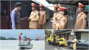CSGT ra quân đảm bảo ATGT Tết 2020 trên cả 3 tuyến đường sắt, thuỷ, bộ