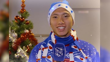 Văn Hậu gửi lời chúc Giáng sinh tới người hâm mộ Việt Nam và SC Heerenveen