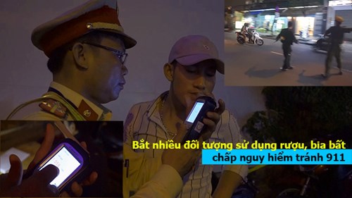 Dân chơi đánh võng, va quẹt tóe lửa bỏ chạy lực lượng 911
