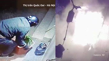 Bọc thuốc phát nổ như bom trước nhà dân ở Hà Nội
