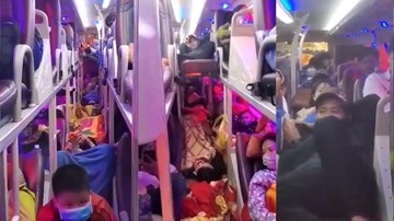 Đồng Nai: Xe khách 40 chỗ nhồi nhét tới 82 người về quê ăn Tết