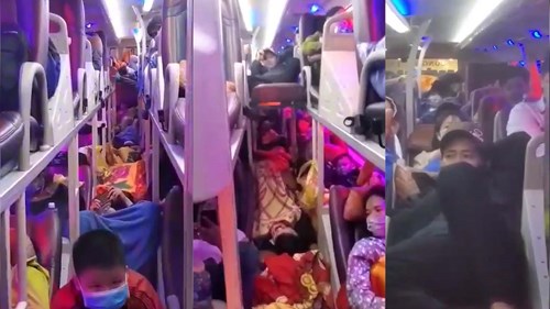 Đồng Nai: Xe khách 40 chỗ nhồi nhét tới 82 người về quê ăn Tết