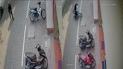Tên trộm bẻ khóa lấy xe máy ở Hà Nội chỉ mất 5 giây
