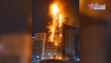 Cháy dữ dội tại tòa tháp chọc trời ở UAE