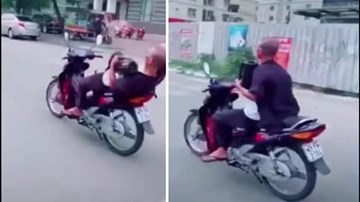 Người đàn ông 62 tuổi đi xe máy buông 2 tay bị phạt hơn 8 triệu đồng