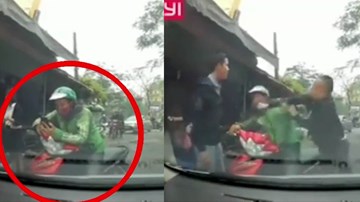 Tài xế xe công nghệ bị đấm liên tiếp vì đổi ý không nhường đường ô tô