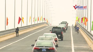 Ngắm cầu nghìn tỷ vừa được thông xe ven biển Nam Định