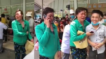Đánh rơi tiền viện phí, người phụ nữ khóc nức nở cám ơn chàng trai tốt bụng