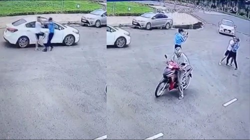 Bị nhắc nhở đỗ xe trước cổng viện, tài xế lên gối và bóp cổ bảo vệ