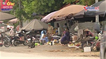 Chợ cóc họp ven đường quốc lộ ở Hà Nội, 'thần chết' treo lơ lửng