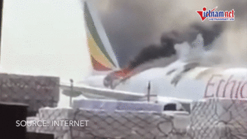 Máy bay Boeing 777 bốc cháy nghi nghút tại sân bay Trung Quốc