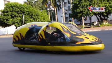 Sinh viên Hà Nội chế tạo xe siêu tiết kiệm, đi 400km chỉ tốn 1 lít xăng