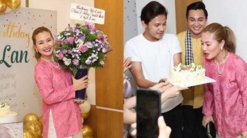 Ngọc Lan nhảy nhót tưng bưng đón sinh nhật tuổi 35 bên đồng nghiệp