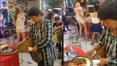 Người mẹ bán vé số xin tôm cho con khiến cư dân mạng xúc động