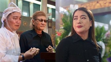 Trương Ngọc Ánh bật khóc nức nở trước linh cữu NSND Lý Huỳnh