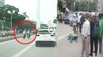 Camera ghi lại nguyên nhân tài xế mặc áo Grab tử vong trên làn BRT
