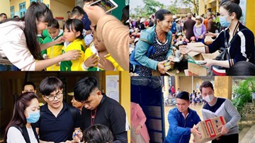 Sao Việt mang hàng tỷ đồng, trực tiếp ra cứu trợ bà con miền Trung