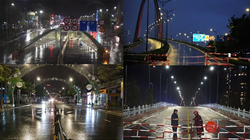 Bão số 13 áp sát đất liền, Đà Nẵng phong tỏa cầu, đường phố vắng tanh