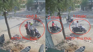 Ba thanh niên đèo nhau tới bãi xe, sau vài giây đều có 'xe riêng’ ra về