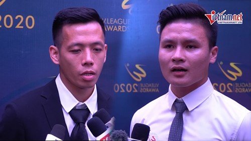 Quang Hải, Văn Quyết nói gì khi giành các hạng mục xuất sắc nhất V.League?