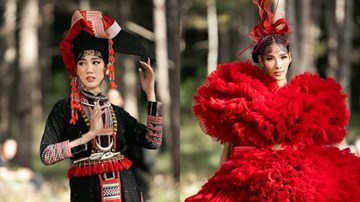 Thúy Ngân, Hoàng Thùy diện thổ cẩm, rạng rỡ giữa rừng thông Tây Nguyên