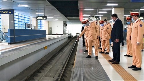 Cục CSGT khảo sát tuyến đường sắt đô thị Cát Linh – Hà Đông