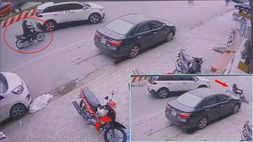 Chuyển làn không xi nhan, ‘xế hộp’ đốn ngã người phụ nữ đi xe máy