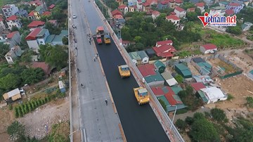 Sửa chữa vượt kế hoạch 15 ngày, cầu Thăng Long chuẩn bị thông xe