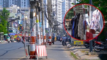Nhanh chóng nhổ, di dời 80 cột điện “chễm chệ” giữa đường ở TP.HCM